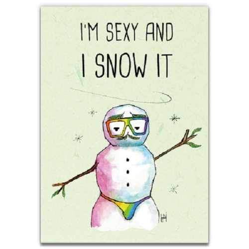Sexy And I Snow It Rainbow Eco-Friendly Same Love Card
