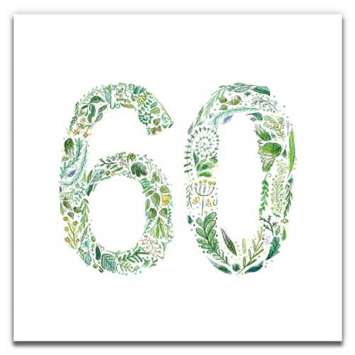Green 60 Eco-Friendly Greeting Card
