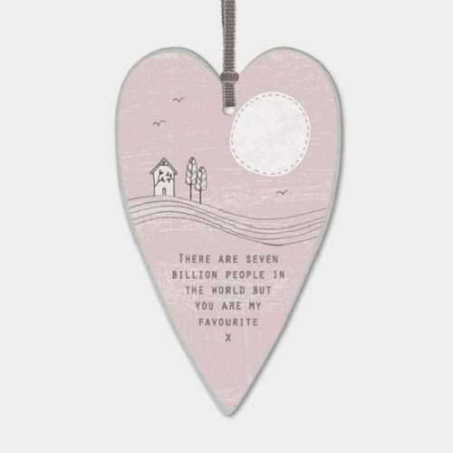 East of India Heart Tag Seven billion people