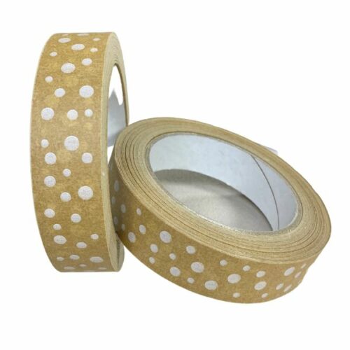 White Dots Paper Tape 2.4cm x 50m