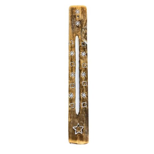 White Washed Incense Stick Holder Star